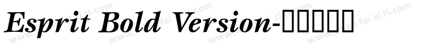 Esprit Bold Version字体转换